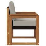 vidaXL Canapé d’extérieur Bois d'Acacia Massif Gris Naturel et Clair