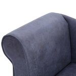 vidaXL Chaise longue Gris Similicuir daim