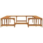 vidaXL Enclos Carré de Bain à Remous Extérieur Marron 250 x 250 cm