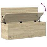 vidaXL Boîte de rangement chêne sonoma 102x35x35 cm bois d'ingénierie