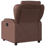 vidaXL Fauteuil inclinable électrique Marron Similicuir