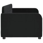 vidaXL Lit de repos noir 80x200 cm velours