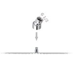 vidaXL Tête de douche plongeante rectangulaire en acier inoxydable 30x50 cm