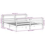 vidaXL Cadre de lit sans matelas 200x200 cm bois massif de pin
