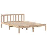 vidaXL Lit bibliothèque sans matelas 150x200 cm bois massif de pin