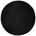 vidaXL Tapis en Fourrure Synthétique de Lapin Olite Noir Ø 80 cm