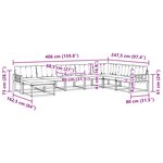 vidaXL Ensemble de canapés d'extérieur 8 Pièces Blanc et Beige