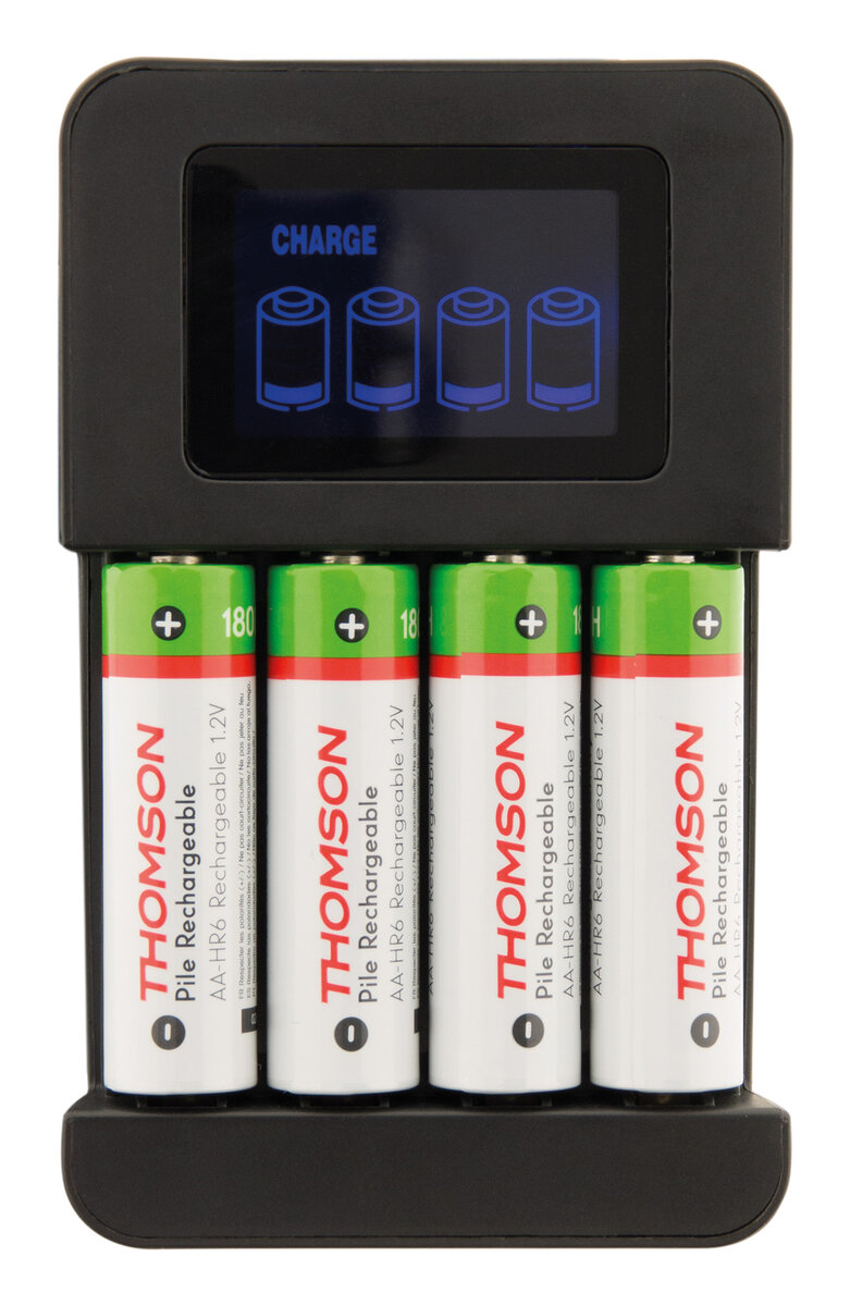 Chargeur USB pour piles AA et AAA (fournies) - Thomson - Pile