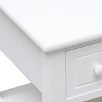 vidaXL Table d'appoint Blanc 40x40x40 cm Bois de Paulownia