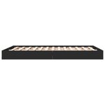 vidaXL Cadre de lit sans matelas noir 120x190 cm bois d'ingénierie