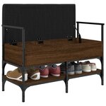 vidaXL Banc à chaussures chêne marron 85 5x42x57 5cm bois d'ingénierie