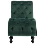 vidaXL Chaise longue Velours Vert