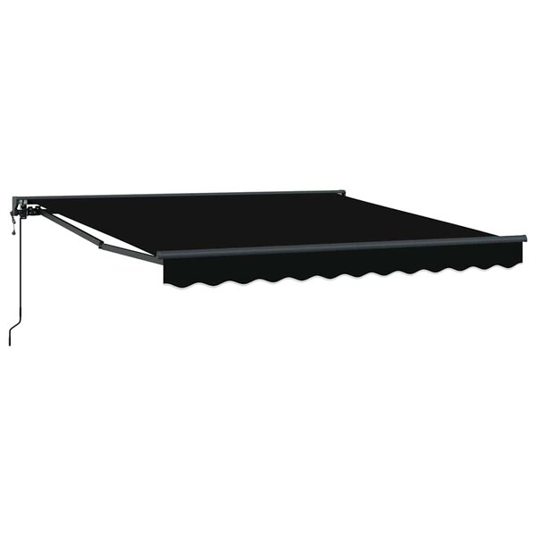 vidaXL Auvent Rétractable Noir 350x250 cm tissu