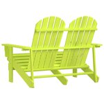 vidaXL Chaise de jardin Adirondack 2 places bois de sapin massif vert