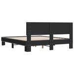 vidaXL Cadre de lit sans matelas noir 160x200 cm
