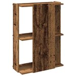 vidaXL Bibliothèque à 3 niveaux vieux bois 60x30x80 cm bois ingénierie