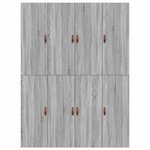 vidaXL Cadre de lit avec rangement Gris Sonoma 135 x 190 cm