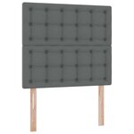 vidaXL Lit avec rangement et matelas Gris foncé 90 x 190 cm Polyester