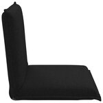 vidaXL Fauteuil de sol ajustable Noir Tissu