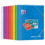 Cahier piqûre EASYBOOK MAX 24 X 32 cm 96p 90g grands carreaux coloris aléatoire OXFORD