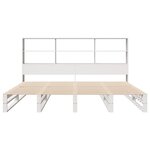 vidaXL Lit bibliothèque sans matelas blanc 180x200 cm bois massif
