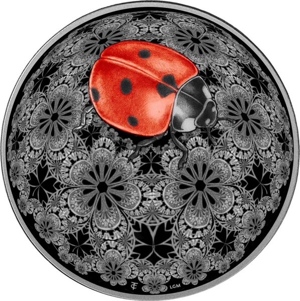 Pièce de monnaie en Argent 20 Dollars g 31.1 (1 oz) Millésime 2024 Entoma LADYBIRD