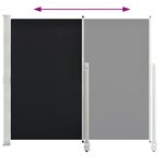 vidaXL Auvent latéral rétractable de patio 160 x 300 cm Noir