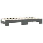 vidaXL Lit de jour avec gigogne sans matelas gris foncé 90x190 cm