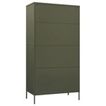 vidaXL Garde-robe Vert olive 90x50x180 cm Acier