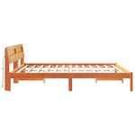 vidaXL Cadre de lit avec tête de lit Marron 200 x 200 cm Bois massif