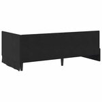 vidaXL Cadre de lit d'angle avec matelas Noir 90 x 190 cm Velours