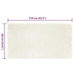 vidaXL Tapis en Peau de Mouton Synthétique Blanc 60 x 110 cm Polyester