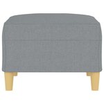 vidaXL Repose-pied Gris clair 70x55x41 cm Tissu