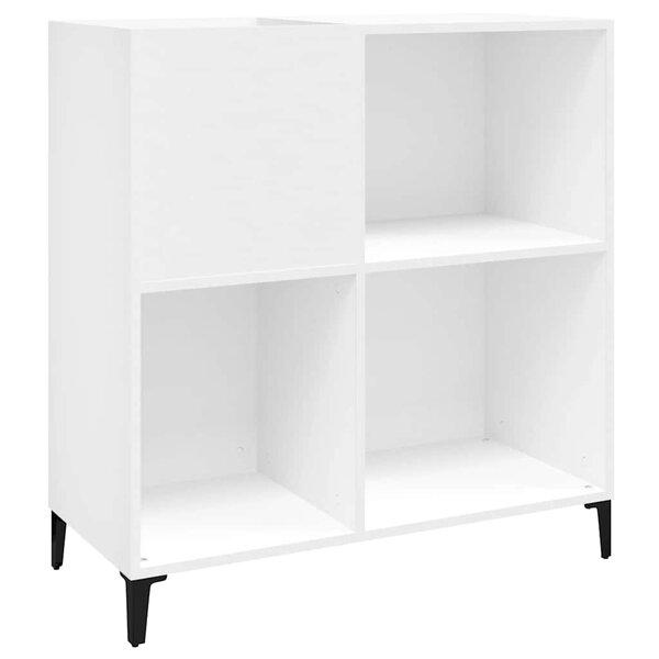 vidaXL Armoire à disques blanc 84 5x38x89 cm bois d'ingénierie