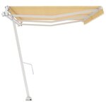 vidaXL Auvent automatique sur pied 600x300 cm Jaune/Blanc