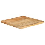 vidaXL Dessus de table 80x80x3 8 cm bord vivant bois massif manguier