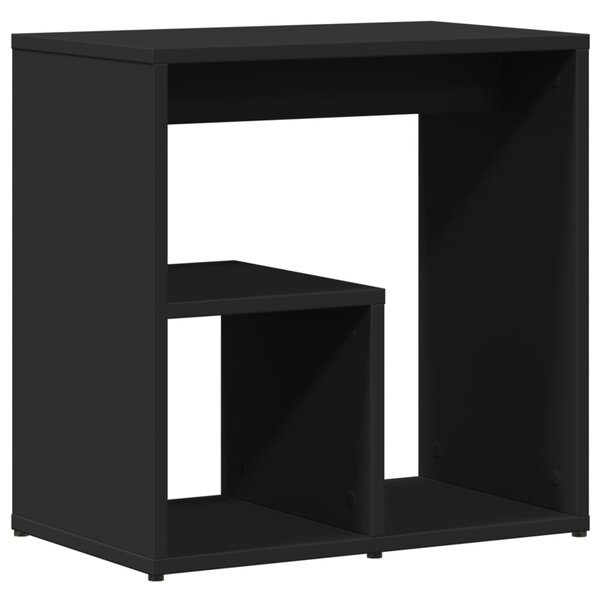 vidaXL Table d'appoint Noir 50x30x50 cm Bois d'ingénierie