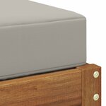 vidaXL Banc de Tabouret Gris Naturel et Clair 43 x 43 x 37 cm