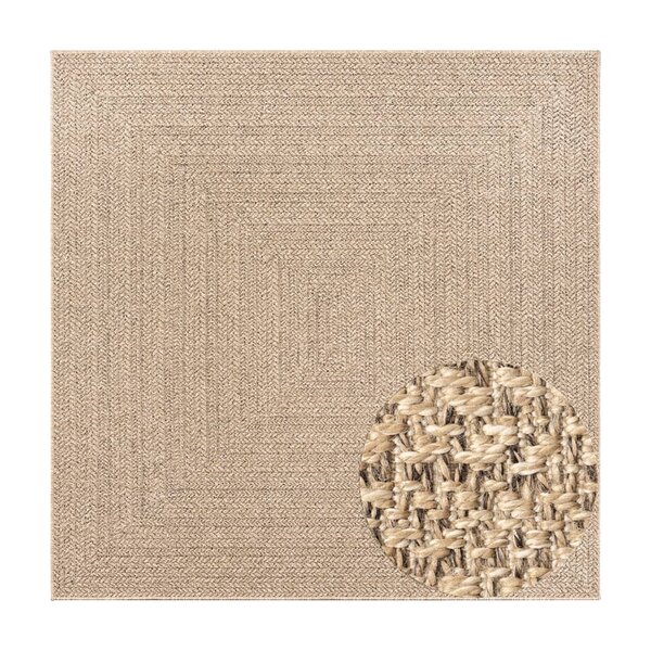 vidaXL Tapis ZIZUR 200x200 cm aspect de jute intérieur et extérieur