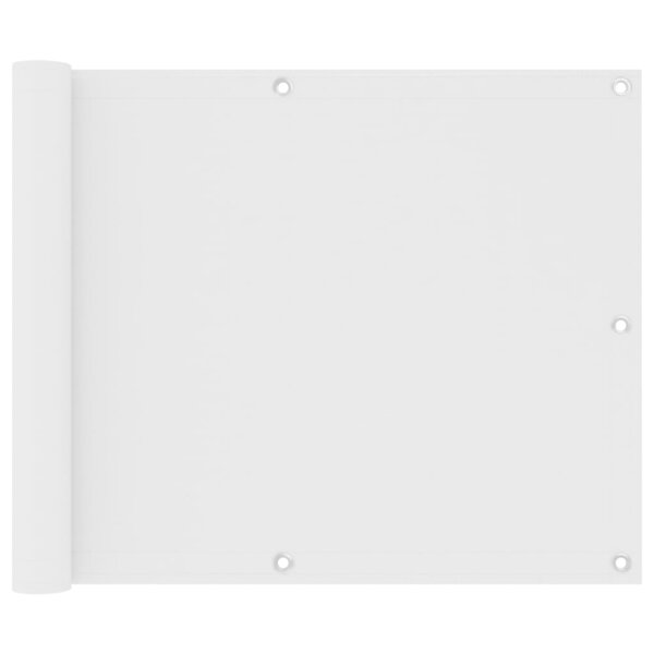 vidaXL Écran de balcon Blanc 75x400 cm Tissu Oxford