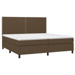 vidaXL Sommier à lattes de lit avec matelas Marron foncé 200x200 cm