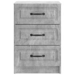 vidaXL Cabinet de chevet avec tiroir Gris béton 43 x 41 x 63 5 cm