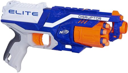 Pistolet Elite Disruptor bleu orange blanc