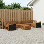 vidaXL Ensemble de canapés d'extérieur 8 Pièces Naturel