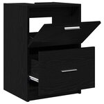 vidaXL Meuble Sous Évier Chêne noir 40 x 37 x 59 cm Bois d'ingénierie