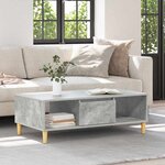 vidaXL Table basse Gris béton 102 x 55 x 35 cm Bois d'ingénierie