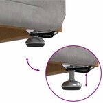 vidaXL Tabouret Gris clair 41 x 41 x 40 cm Velours et Bois Composite