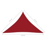 vidaXL Voile de parasol Tissu Oxford triangulaire 3 5x3 5x4 9 m Rouge
