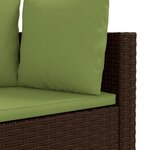vidaXL Salon de jardin avec coussins 7 Pièces marron résine tressée