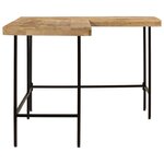 vidaXL Bureau 165x110x77 cm bois massif de manguier et fer